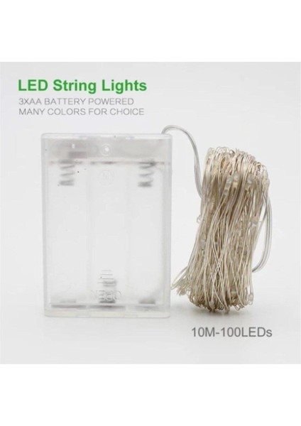 5mt Peri Rgb 50 LED Pilli Noel Parti Yılbaşı Ağaç Dekoratif Aydınlatma Lambası Animasyonlu Süsleme modelleri