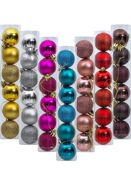 Yıulbaşı Ağacı Topları 3 5cm 6'lı Yılbaşı Süsleri Noel