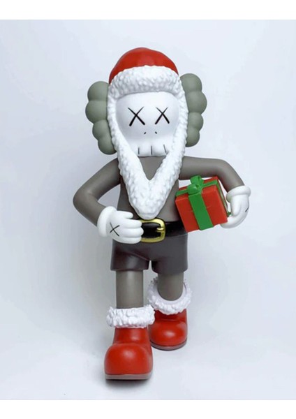 Kaws Noel Baba Figür Kaws Boyalı Figür Kaws Yılbaşı Dekoru Büyük Boy 20CM