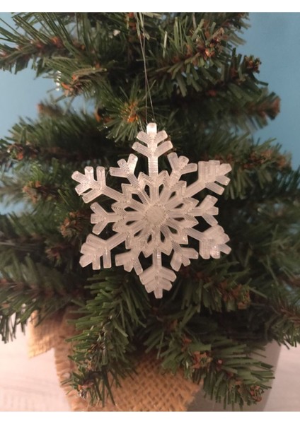 10 Adet Kar Tanesi Yılbaşı Noel Ağacı Süslemesi 8 cm