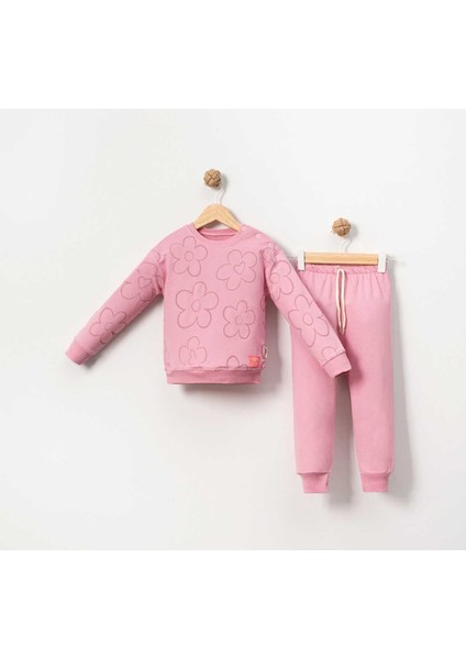 Iki Iplik Papatya Baskı Detaylı Mevsimlik Kız Bebek Takım