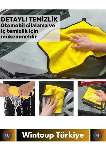Premium Yünlü Mikrofiber Araba Mutfak Banyo Lavabo Yıkama Temizleme Bezi 2 Adet