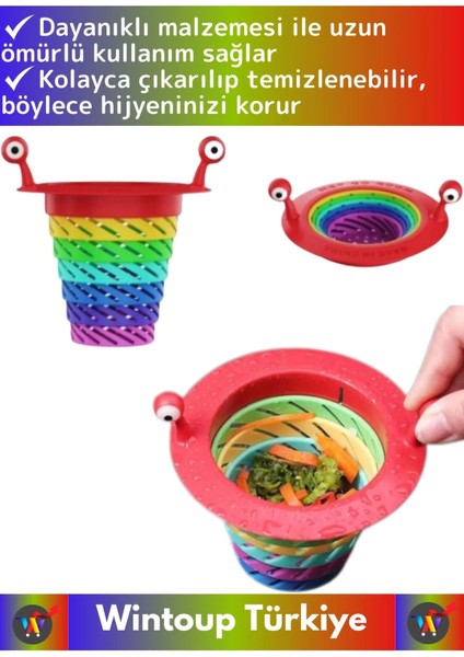 Uzun Ömürlü 6 Kademeli Katlanabilir Gökkuşağı Mutfak Lavabo Musluk Tıkanma Önleyici Lavabo Süzgeci fiyatları