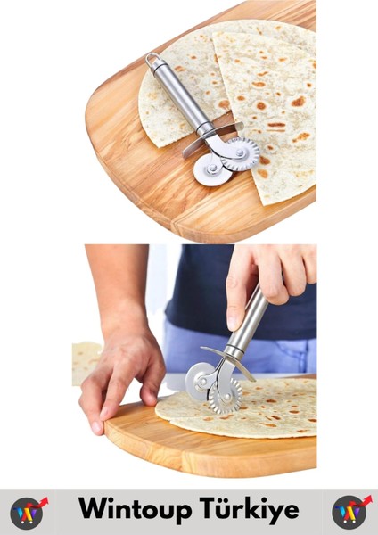 Yüksek Kaliteli Uzun Ömürlü Çift Taraflı Pizza Hamur Kesme Doğrama Şekillendirme Dilimleme Bıçağı