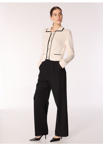 Siyah Kadın Classic Fit Düz Pantolon SPBFWL-PNT5558 fiyatları