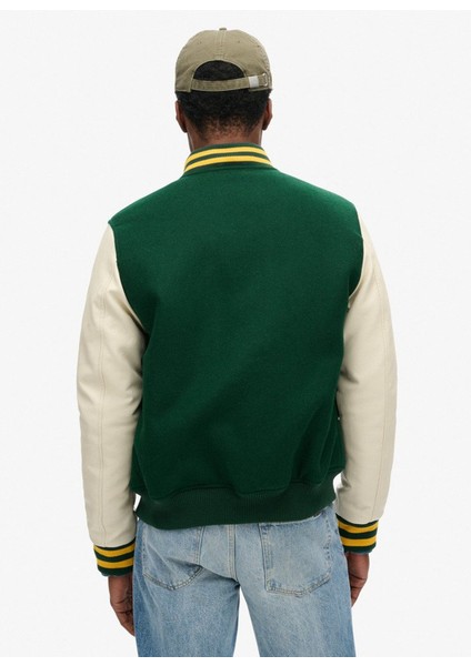 Yeşil Erkek Mont M5011943AGCI_VARSITY Wool Bomber