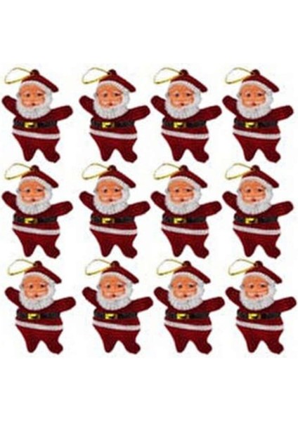 - 12 Adet Mini Noel Baba Ağaç Süs 528130