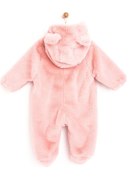 Midimod Yenidoğan Kız Peluş Patikli Tulum Kız Bebek