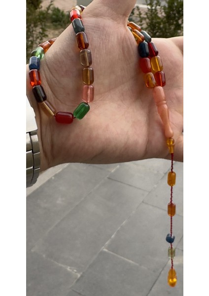 Yeşil Tespih Atölyesi Imzalı Kapsül Kesim Orijinal Sıkma Kehribar 6.5X10MM Tespih - Bonibon Standart fırsatları