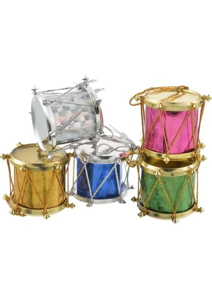 Yılbaşı Ağaç Süsü Trampet Davul Noel Süsleri 3 cm 6'lı