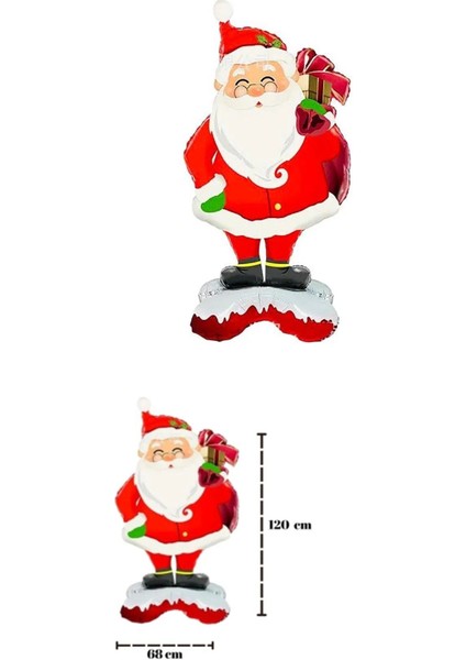 Noel Baba Ayakta Duran Folyo Balon Yeni Yıl Kutlama Dekor Süsleme Balonu indirimleri