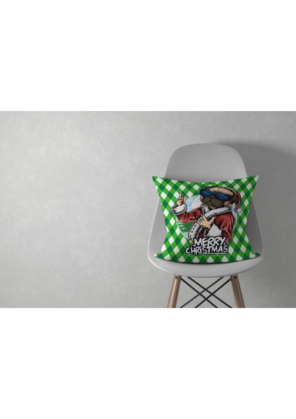 Noel Kırmızı Yeşil Köpek,yılbaşı Desenli ,kırmızı Kırlent Kılıfı,merry Christmas,yılbaşı 43 x 43 cm fiyatları