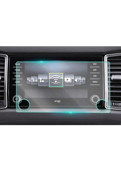 Skoda Kodiaq Ekran Koruyucu 8 Inç Multimedya Nano Şeffaf