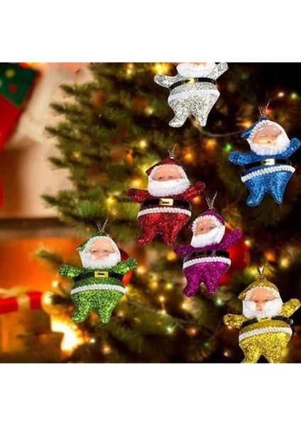 Renkli Çam Ağacı Süsleri Noel Baba 6 Adet 4 cm fiyatları