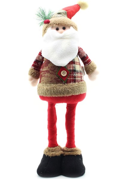 65CM Boyu Uzayıp Kısalan Sevimli Peluş Noel Baba