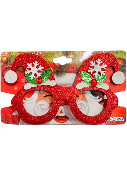 Simli Noel Baba Şapka Gözlük