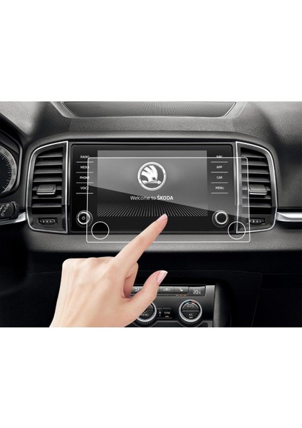Skoda Karoq Mat Ekran Koruyucu 8 Inç Multimedya Şeffaf modelleri