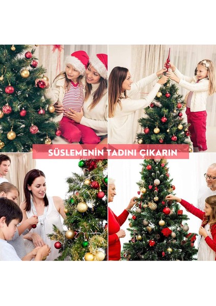 Yılbaşı Ağacı Süsü Disko Topları 6 Adet Renkli 4 cm