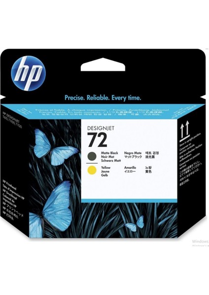 Hp 72 Matt Black/yellow Baskı Kafası Orijinal Plotter Designjet Printhead (C9384A)