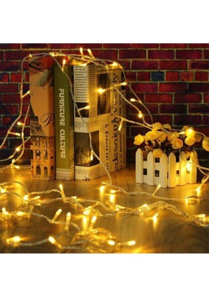 10MT Günışığı 100 LED Fişli Noel Parti Yılbaşı Ağaç Dekoratif Aydınlatma Lambası Animasyonlu Süslem fırsatları