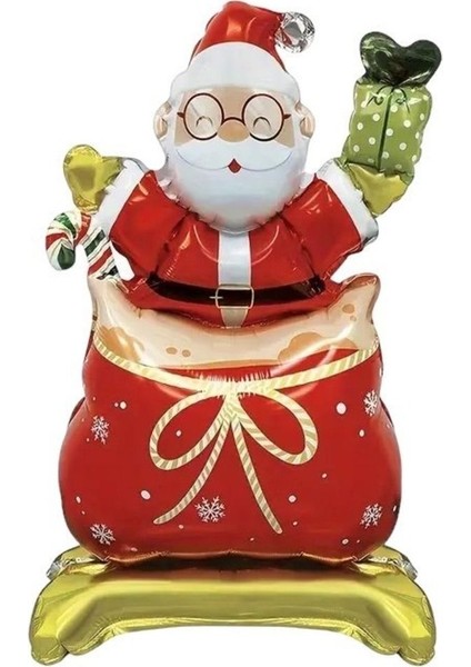 Ayaklı Küçük Noel Baba Folyo Balon