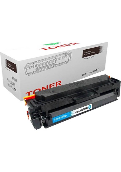 Hp 415x/ Hp M455DN Color Laserjet Enterprise Muadil Chipsiz Toneri Mavi Renk