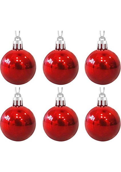 Kırmızı 6lı Yılbaşı Top Süs 4cm Çam Ağacı Süsleri Noel Dekorasyon Cici Top Altın Sarısı Süsleme fiyatları