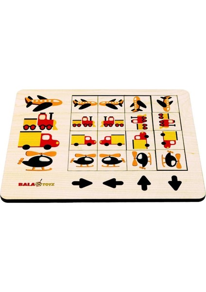 Kodlamaya Giriş 3’lü Renkler,yönergeler,dizilim Puzzle Set Stem