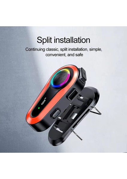 Q08 2x Motosiklet Kask Kulaklık Intercom Rgb Işıklı Bluetooth 5.0 Çift Telefon Bağlantı