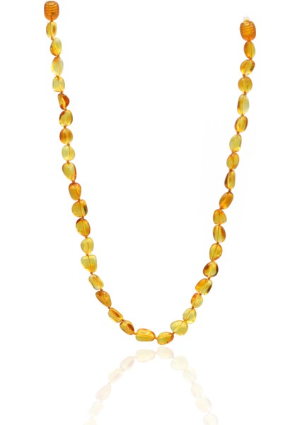 Şeffaf Ukrayna Damla Kehribar Çocuk Kolyesi 201023499