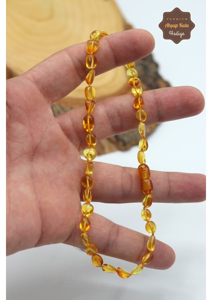 Şeffaf Ukrayna Damla Kehribar Çocuk Kolyesi 201023499 modelleri