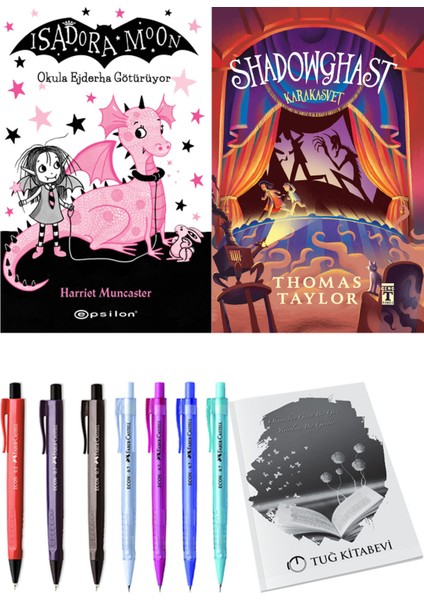 Shadowghast Karakasvet ve Isadora Moon 6 Okula Ejderha Götürüyor 2'li Set - Kalem