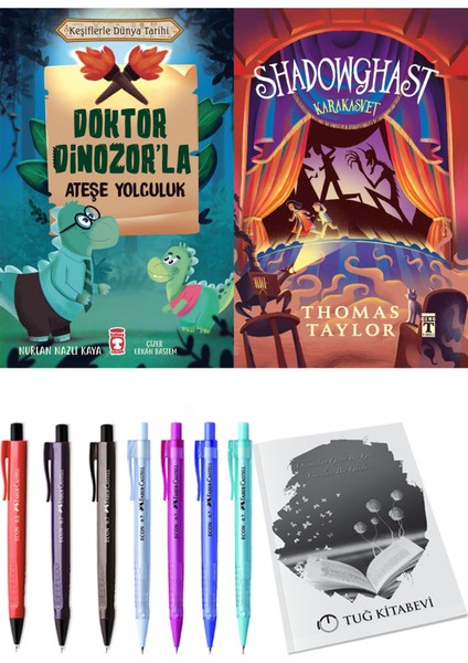 Shadowghast Karakasvet ve Doktor Dinozor'la Ateşe Yolculuk 2'li Set - Kalem