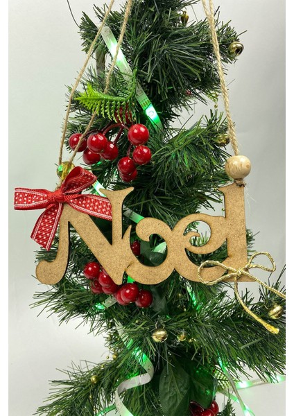 Naturel Noel Yazılı Yılbaşı Süsü 5 Adet fiyatları