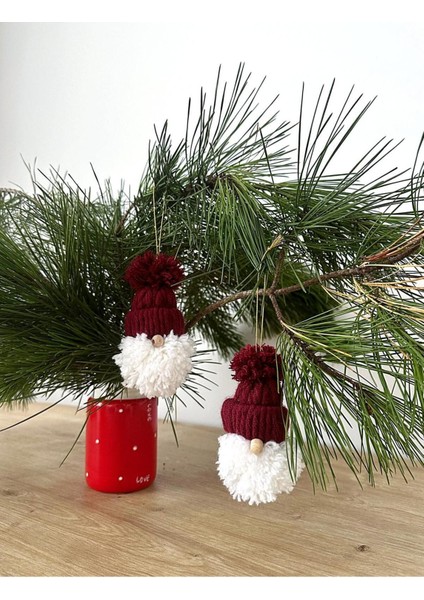 Yılbaşı 2'li Set Cin Cüce Çam Ağacı Noel Baba Süs