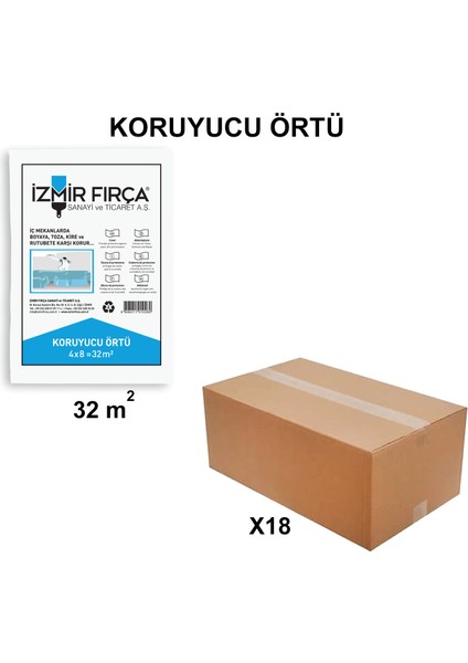 Izmir Fırça Arge Toptan Koruyucu Örtü 32 M2 - 18 Adet 010260
