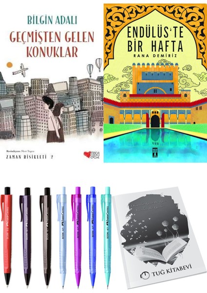 Endülüs'te Bir Hafta ve Zaman Bisikleti 2 Geçmişten Gelen Konuklar 2'li Set - Kalem