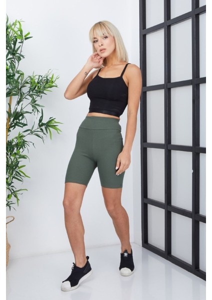 Ef Dk Crop Atlet - Askılı- Lastikli Bel-Göbek Detaylı -Fitilli Kumaş - Bluz modelleri