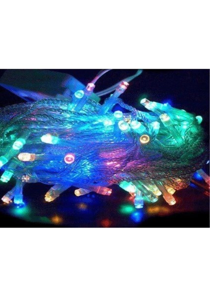 10MT Rgb 100 LED Fişli Noel Parti Yılbaşı Ağaç Dekoratif Aydınlatma Lambası Animasyonlu Süsleme fırsatları