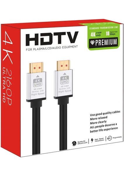 20 Metre HDMI Kablo 4K Hdtv 2160P 18GBPS Premium Altın Kaplama Uç Yüksek Hızlı Aktarım Plasma LCD Pc Ses Ekipmanları fırsatları
