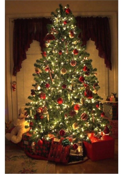 10MT Rgb 100 LED Fişli Noel Parti Yılbaşı Ağaç Dekoratif Aydınlatma Lambası Animasyonlu Süsleme