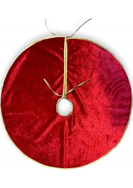 Yılbaşı Lüks Çam Ağacı Altlığı Kırmızı Noel Ağaç Altı Örtüsü 70 cm