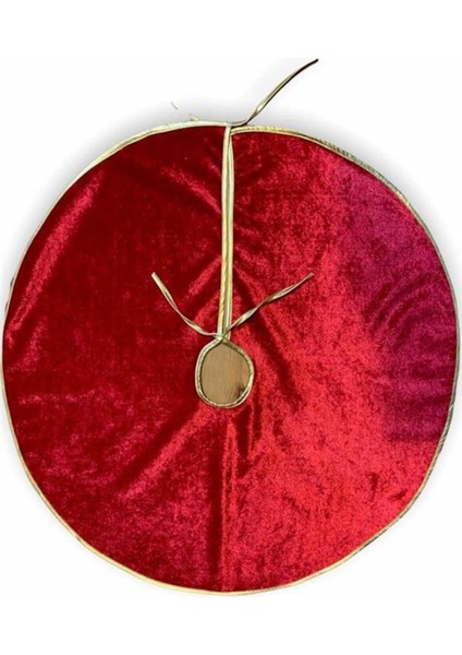 Yılbaşı Lüks Çam Ağacı Altlığı Kırmızı Noel Ağaç Altı Örtüsü 70 cm