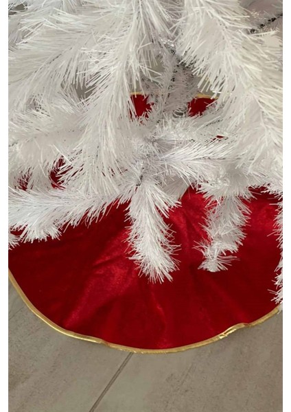 Yılbaşı Lüks Çam Ağacı Altlığı Kırmızı Noel Ağaç Altı Örtüsü 70 cm