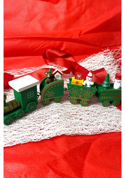 Yılbaşı Süsü Ahşap Tren Noel Treni