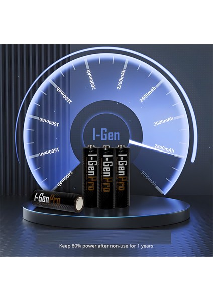I-Gen Pro P161 4 Adet AA 2950 mAh Şarj Edilebilir Kalem Pil 1.2V Ni-MH Şarjlı Pil
