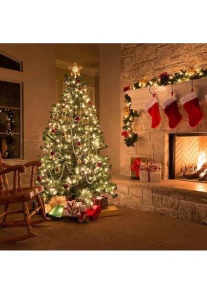 10MT Günışığı 100 LED Fişli Noel Parti Yılbaşı Ağaç Dekoratif Aydınlatma Lambası Animasyonlu Süslem