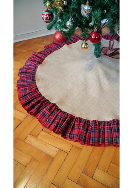 Yılbaşı Çam Ağacı Örtüsü, Ekose / 110CM