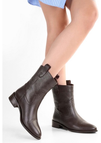 Kadın Hide Kahve Deri Bot fiyatları