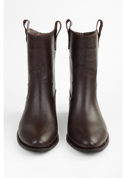 Kadın Hide Kahve Deri Bot indirimleri